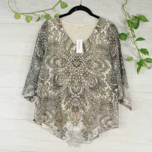 chiffon poncho blouse